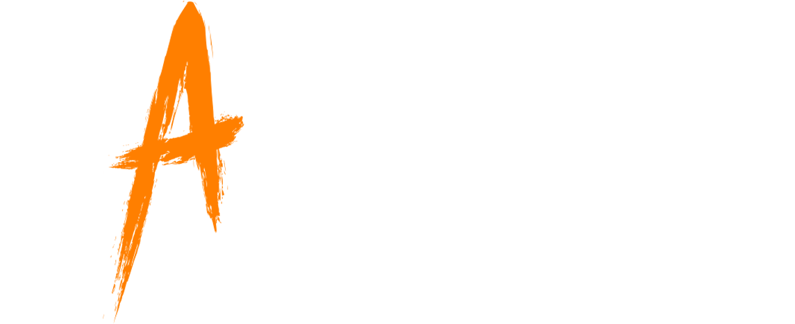 Maddock Films logo, white and orange, on black